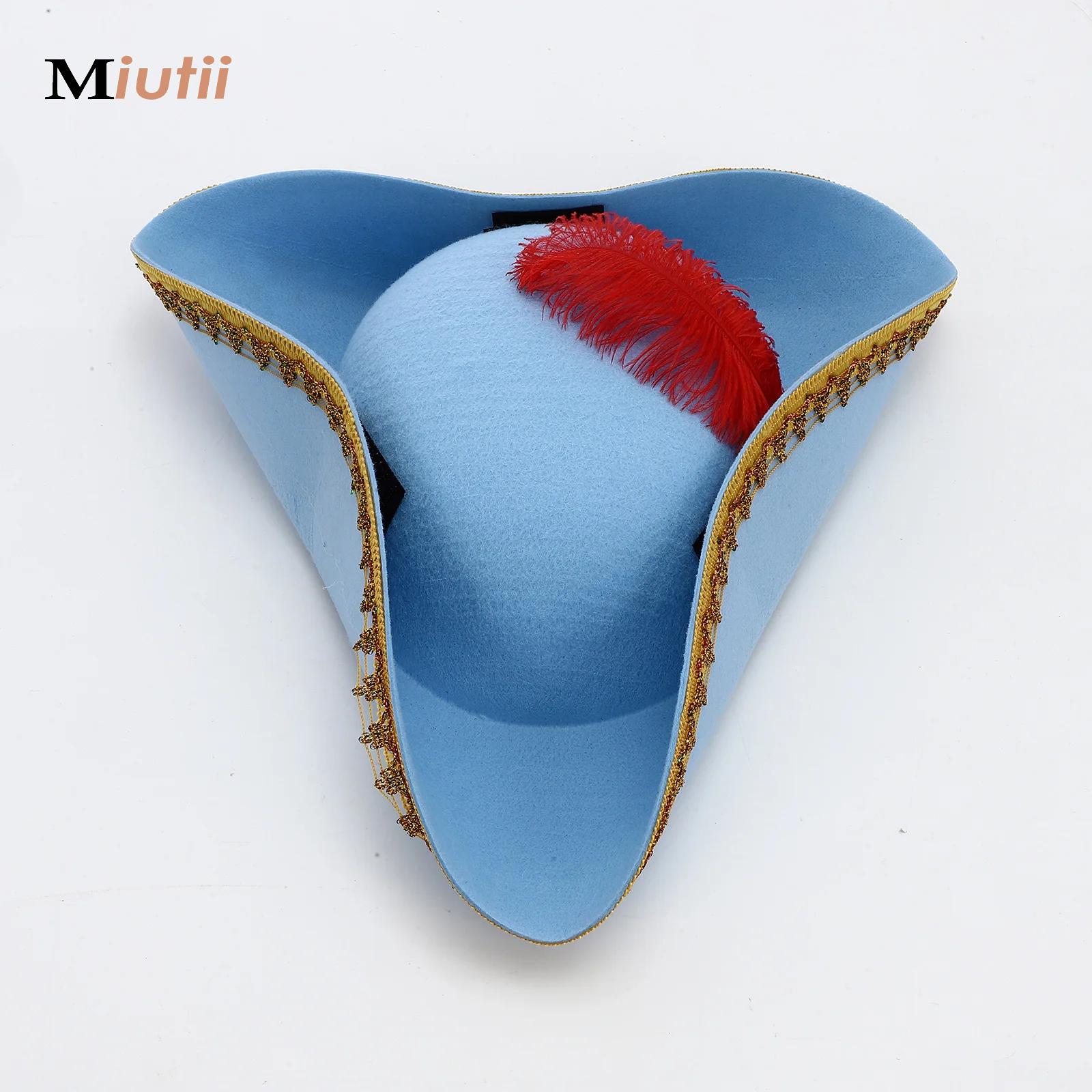 Snapback Hat Flat - Colonial Tricorn Pirate Hat Felt Captain