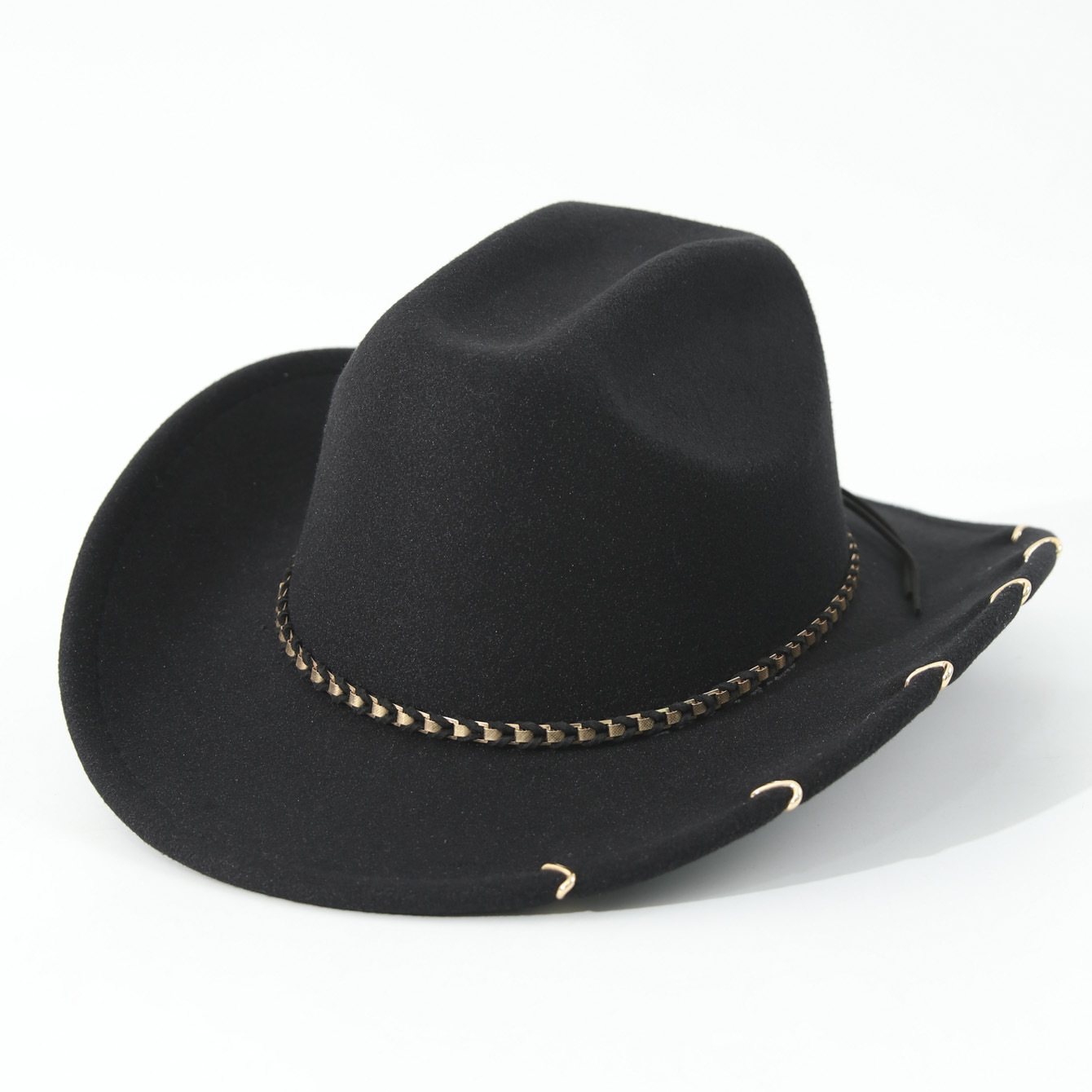 Felt Cowboy Hat with Rivets, W - Cowboy Hat Straw 评论和价格