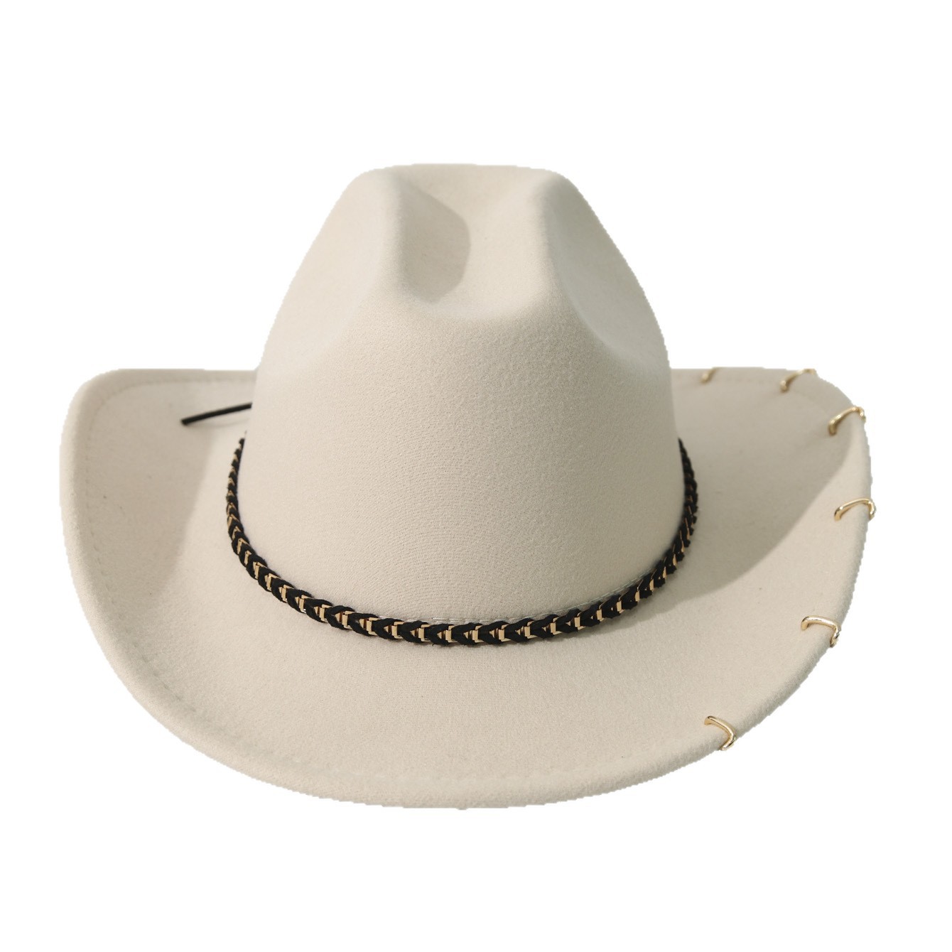 Felt Cowboy Hat with Rivets, W - Cowboy Hat Straw 评论和价格