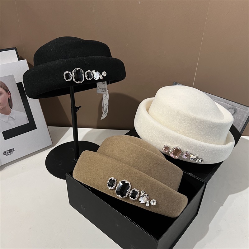 High Quality Rhinestone Wool T - Fedora Hat Wool 评论和价格
