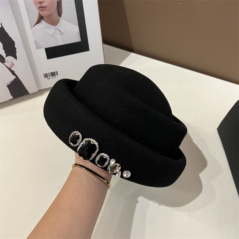 High Quality Rhinestone Wool T - Fedora Hat Wool 评论和价格
