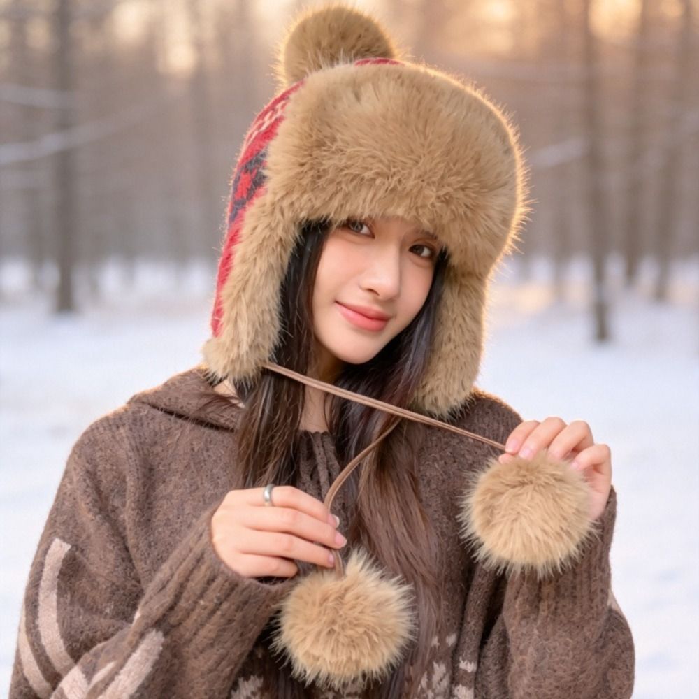 Stylish Polyester Knitted Trap - Trapper Hat Ear Flap 评论和价格