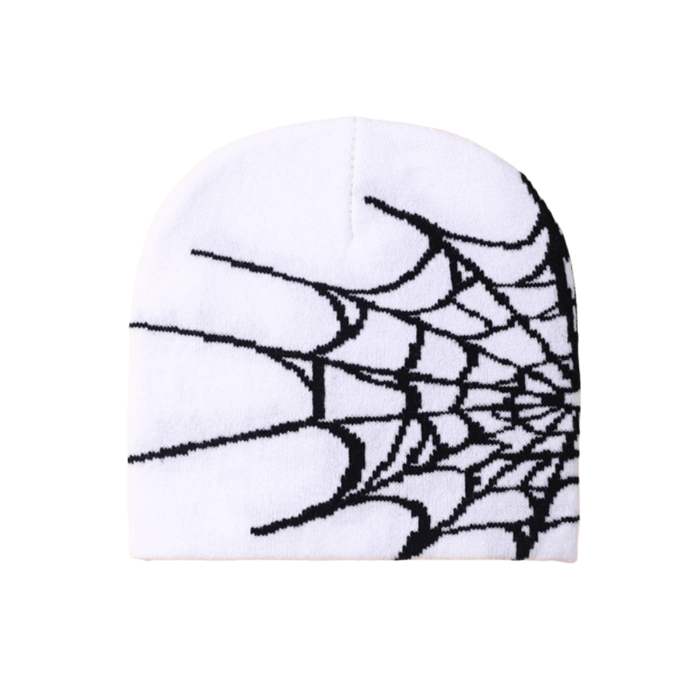 Hip-hop Soft Spider Web Patter - Beanie Cuffed Knit 评论和价格