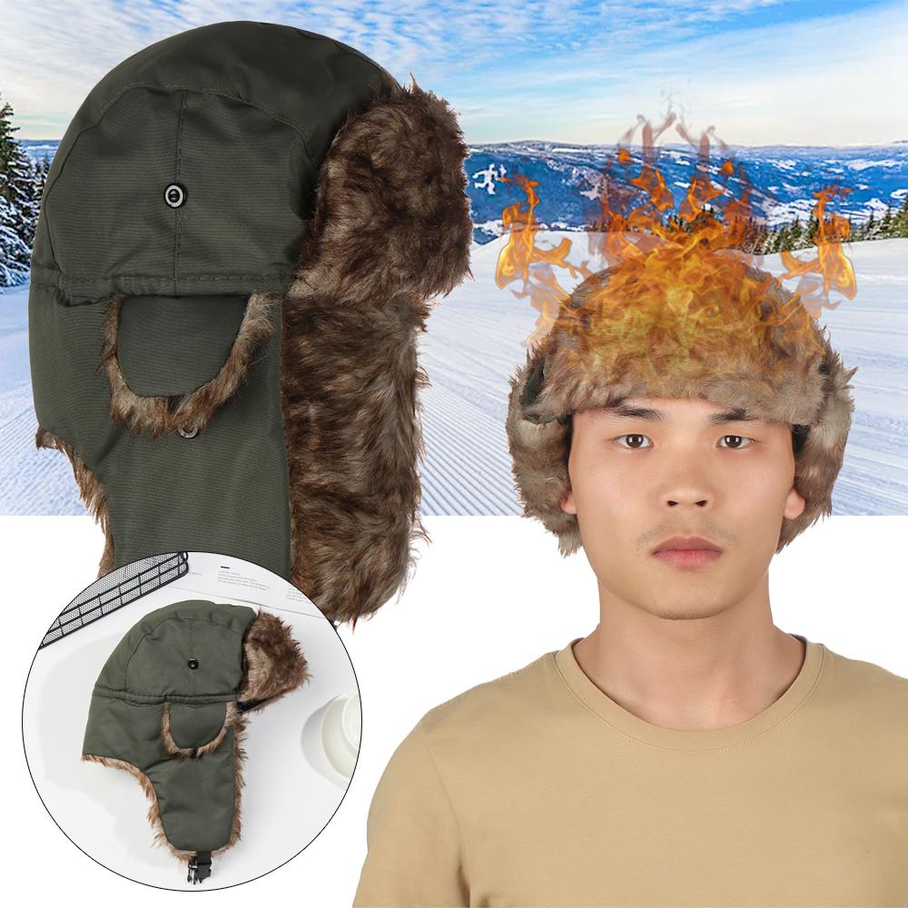 Warm Earflap Trapper Winter Ca - Trapper Hat Ear Flap 评论和价格