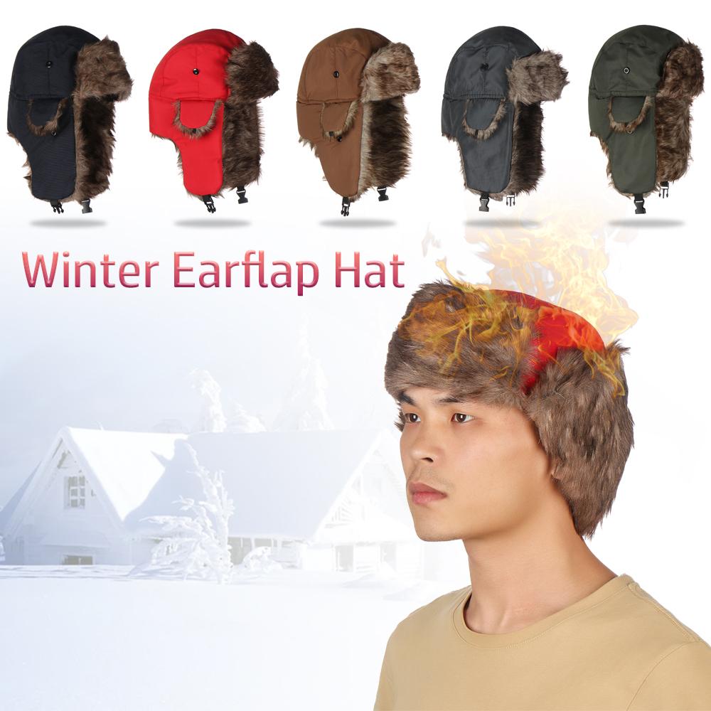 Warm Earflap Trapper Winter Ca - Trapper Hat Ear Flap 评论和价格
